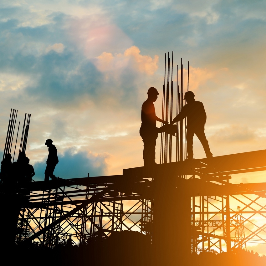Des techniciens du BTP sur un chantier