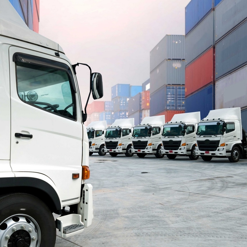 Camion transportant des marchandises